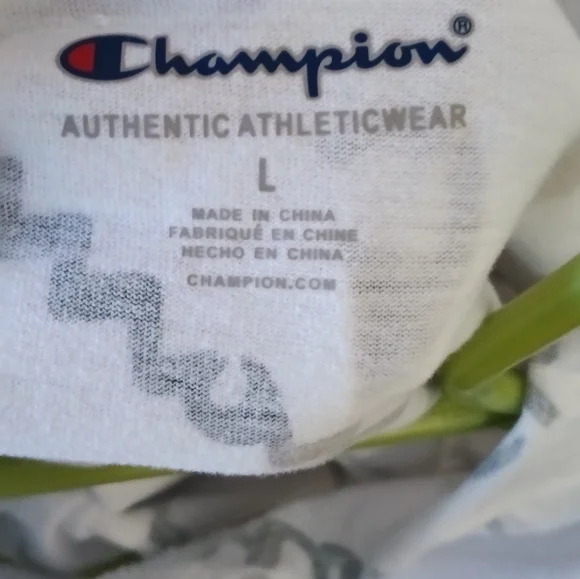 Champion Shirt Unisex Large White and Blue Athleticwear Academia Casual Hoodie - Picture 2 of 3